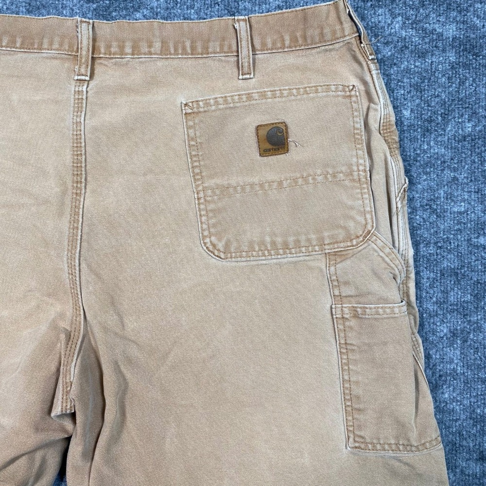 Carhartt B11 BRN Mens Brown Duck Canvas Carpenter‎ Work Pants 42x30 (Fits 40x24)